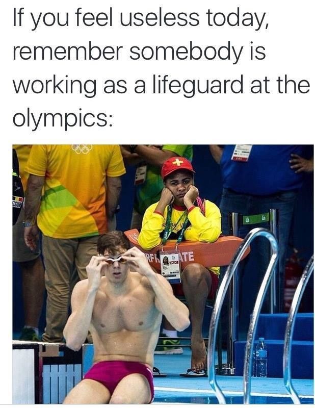 meaning of work, lifeguard at the olympics